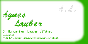 agnes lauber business card